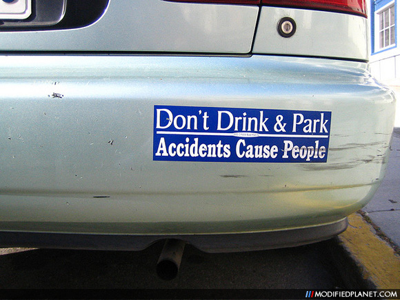 funny car accidents. This funny bumper sticker