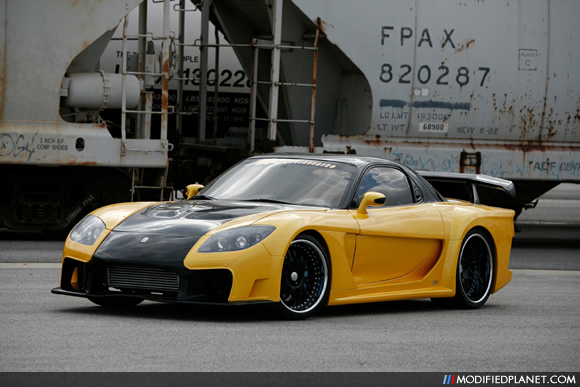 Awesome car photo of a rare JDM Veilside Fortune wide body RX7 turbo too