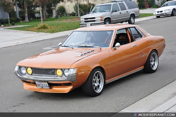 Awesome old school 1973 Toyota Celica custom painted bronze
