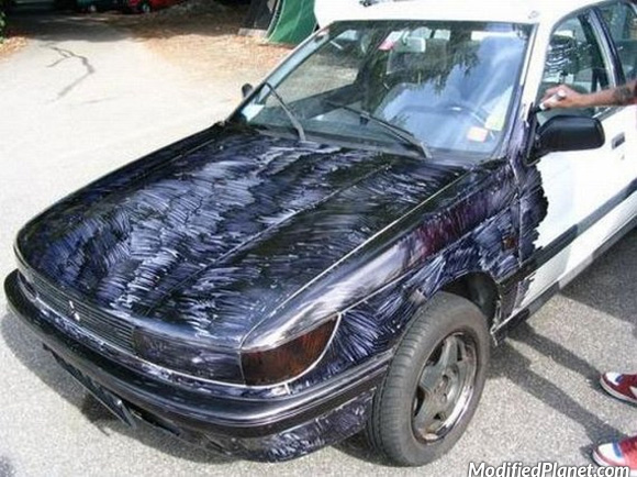 car-photo-1991-mitsubishi-galant-paint-job-black-sharpie-fail